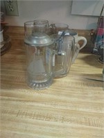 Group of vintage steins and mugs