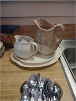 Vtg ironstone. Larger pitcher has a