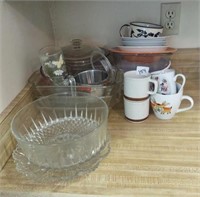 Huge group of stoneware, dishes, Pyrex and more