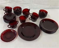 Ruby Red Dishes