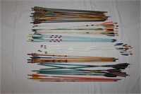 44 Wood Arrows w/Practice Tips, 27-30" long