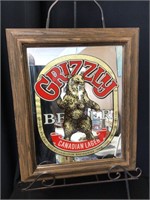 Grizzly Beer Mirror 15" x 18.5"