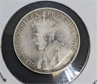 1919 Canadian Sterling Silver 25-Cent Quarter Coin