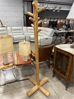 LOG STYLE COAT RACK 66" TALL