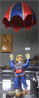 Paper Machete clown with parachute