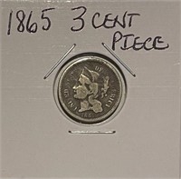 US 1865 3 Cent Piece