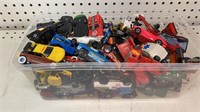 Tub of Mostly Hot Wheels Cars