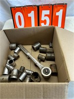 27 Misc Sockets and Craftsman Ratchet