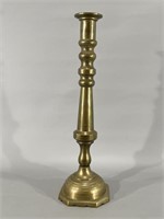 Heavy Brass Candle Holder 19" tall