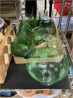 Green glass lot