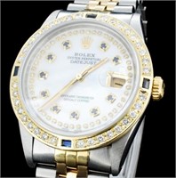 36MM Rolex Diamond YG/SS DateJust Watch