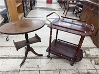 Oval Table & Rolling Cart