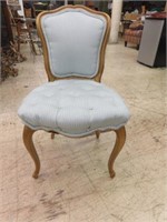 FRENCH STYLE UPHOLSTERED PARLOR CHAIR 36"T X 21"W