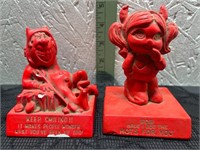 (2) 1960's Paula Red Devil Figures (1 has