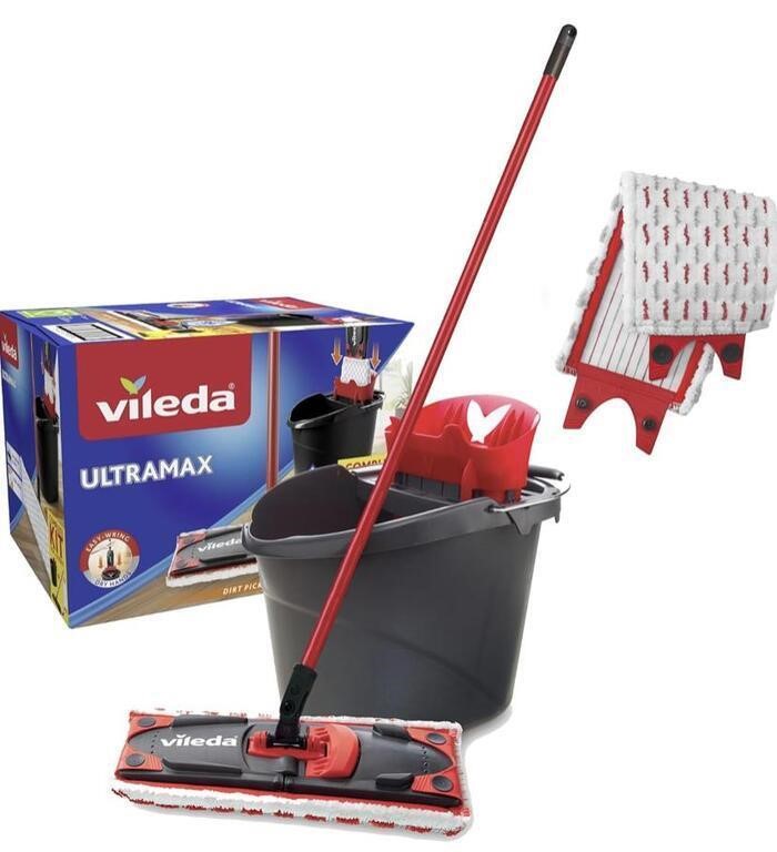 VILEDA ULTRAMAX FLAT MOP AND BUCKET SET