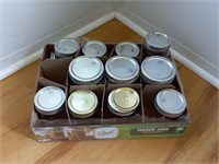 Assorted Glass Canning Jars and Lids