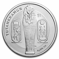 2023 1 Oz Ag King Tut Sarcophagus Reverse Frosted