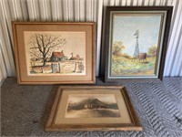 Country scenes. Oil painting and prints. See
