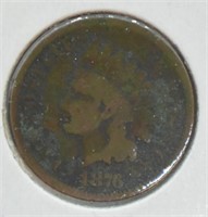 1876 INDIAN HEAD CENT  G  KEY