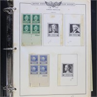 US Stamps 1940s to 1970s Book of Plate Blocks