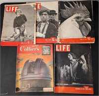 Lot Vintage Magazines Life & Collier's