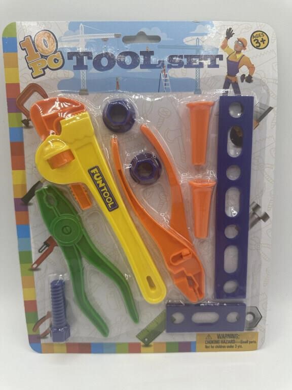 NEW FunTool 10pc Plastic Kids Tool Set