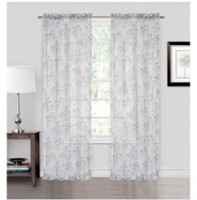 Comfort Bay 2 Sheer Curtain Panels w Rod Pockets