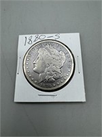 1880-S Morgan Silver Dollar, large "s"