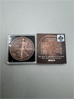 Rare 2022  $1 Silver Eagle, Copper Plated Series 1