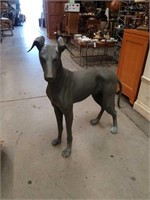 Bronze greyhound sculpture