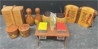 Assortment of 6 Vintage collectible salt and