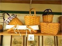 (5) Assorted Longaberger Baskets - (2) Purses &