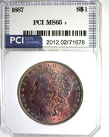 1887 Morgan PCI MS65+ Incredible Color