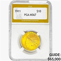 1911 $10 Gold Eagle PGA MS67