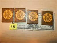 4ct Books of WWII Army Issue Matches