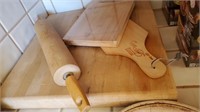 Wood Cutting Boards, Rolling Pin
