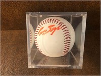 Signed baseball in acrylic case see photo