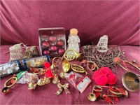 Christmas decorations, angel, burgundy balls,