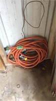 Orange garden hose