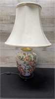 Vintage Hand Painted Porcelain Table Lamp 24" High