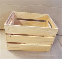 Solid Natural Wood Crate 16" X 12" X 11" Tall