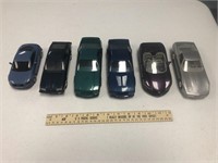 6 Plastic Model Cars