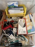 Large flat of office supplies