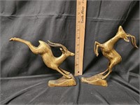 Vintage Pair Of Leaping Gazelles