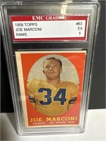 1958 Topps Los Angeles Rams Joe Marconi graded