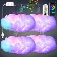 4PCS 3D Big Cloud lightning Light Kit Music Sync