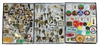 Grandfather's Jumk Drawer Lot- Coins, Keys, Pins