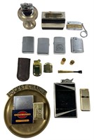 Lot of Vintage Cigarette Lighters- Zippo, Tobaccan