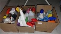 3 boxes of cleaning products