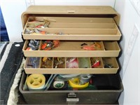 FISHING TACKLE BOX WITH CONTENTS